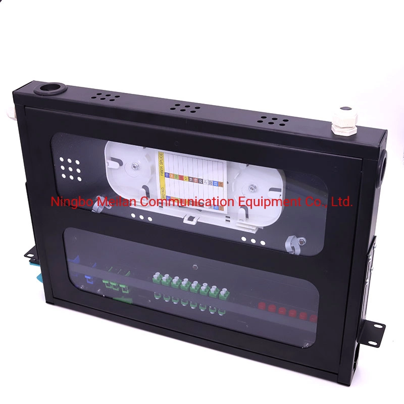 Drawer 19 Inch Fiber Optic Patch Panel with Transparent Front Door &amp; Cover