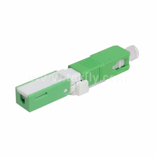 FTTH FTTX Quick SC APC Simplex Singlemode Telecom Fiber Optical Communication Cable Fast Wire Connector