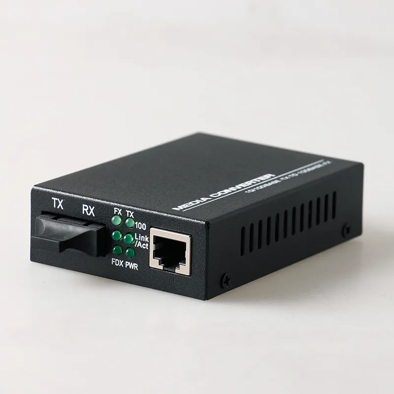 Giga Optical Fiber Media Converter Sc 10/100/1000Mbps Dual Fiber Single Mode (MG1002SC)